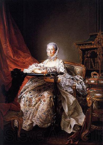 Francois-Hubert Drouais Portrait of Madame de Pompadour at her Tambour Frame Spain oil painting art
